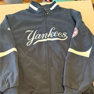 Majestic Yankees Navy Jacket with White Script